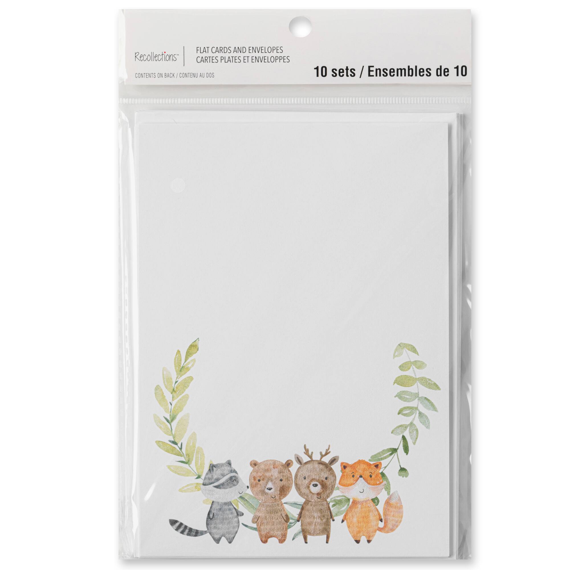 Woodland Animals Flat Cards & Envelopes by Recollections™, 5" x 7"